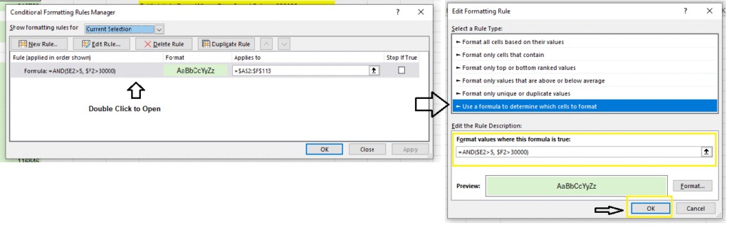 Conditional Formating Rules Manager Conditional Formatting