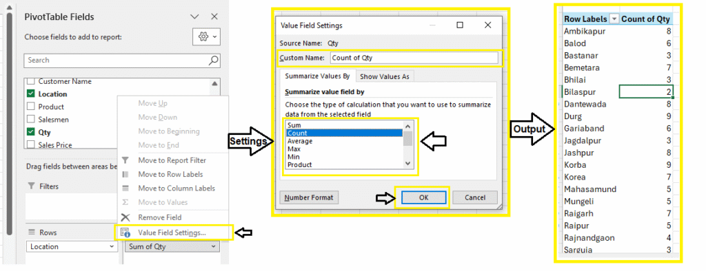 Custom Calculation in Pivot Table in Excel