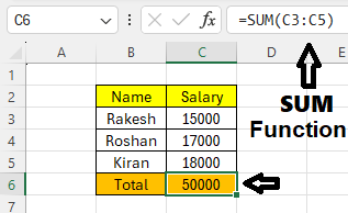 Simple Function Excel Overview