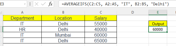 AVERAGEIF and AVERAGEIFS in Excel