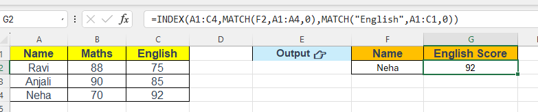 index and match in excel with real life examples