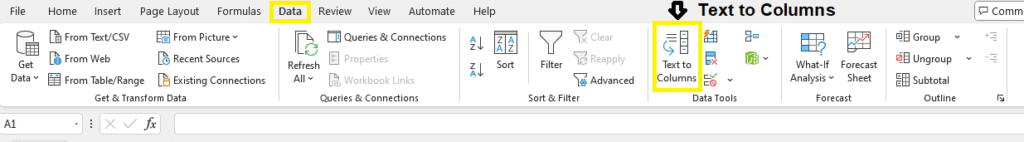 text to columns Text to Columns in Excel