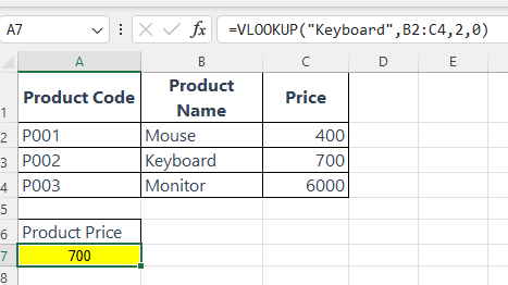 vlookup example 1 Vlookup