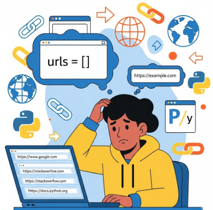 Confused about how to store multiple URLs, so learning Lists in Python
