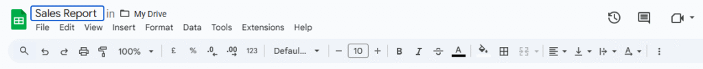 Rename Google Sheets file name
