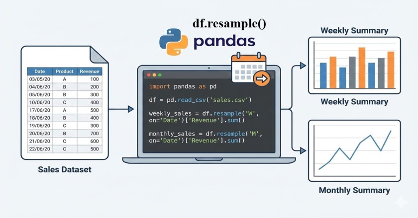 Resample Function in Pandas